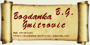 Bogdanka Gmitrović vizit kartica